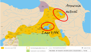 Extensión geográfica máxima del Estado de Urartu (Fuente: Wikipedia)