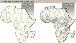Fronteras étnicas y políticas de África (Iturria: https://profwladimir.blogspot.com.es)